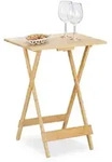 Relaxdays Klapptisch, Hellbraun, Holz, 48x63.5x38 cm, Wohnzimmer, Wohnzimmertische,