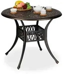 Relaxdays Gartentisch, Mehrfarbig, Metall, 90x75x90 cm, Balkonm&ouml;bel, Balkontische