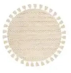 Kayoom Teppich Bohist 325 Natural, Mehrfarbig, Textil, Boho, rund, pflegeleicht,
