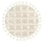 Kayoom Teppich Bohist 425 Creme / Khaki, Mehrfarbig, Textil, Boho, rund,