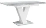 Meblini Esstisch, Wei&szlig;, Grau, Holzwerkstoff, 120x75x80 cm, Esszimmer, Tische,