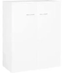 vidaXL Sideboard, Wei&szlig;, Holz, Strukturbuche, Rechteckig, 60x75x30 cm, Wohnzimmer,
