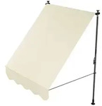 Juskys Klemmmarkise, Beige, Textil, 150x200x120 cm, Sonnen- & Sichtschutz, Markisen