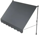 Juskys Klemmmarkise, Grau, Textil, 250x200x120 cm, Sonnen- & Sichtschutz, Markisen