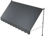 Juskys Klemmmarkise, Grau, Textil, 350x200x120 cm, Sonnen- & Sichtschutz, Markisen