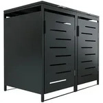Juskys M&uuml;lltonnenbox, Anthrazit, Metall, 136x120x80 cm, Aufbewahrung & Schutzh&uuml;llen
