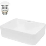 ECD-Germany Waschbecken, Wei&szlig;, Keramik, 38x14x48 cm, Badezimmer, Waschbecken &