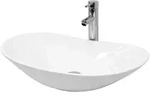 ECD-Germany Waschbecken, Wei&szlig;, Keramik, 36.5x13x64 cm, Badezimmer, Waschbecken &