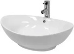 ECD-Germany Waschbecken, Wei&szlig;, Keramik, 39x20x59 cm, Badezimmer, Waschbecken &