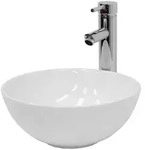 ECD-Germany Waschbecken, Wei&szlig;, Keramik, 32x13.5x32 cm, Badezimmer, Waschbecken...
