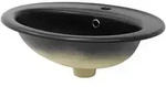 Ml-Design Waschbecken, Schwarz, Keramik, 48.5x19.5x57 cm, Badezimmer, Waschbecken &