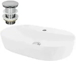 Ml-Design Waschbecken, Wei&szlig;, Keramik, 40x12x60 cm, Badezimmer, Waschbecken &