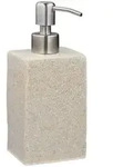 Relaxdays Seifenspender, Creme, Kunststoff, Metall, 7.5x17.5x8 cm, Badaccessoires,