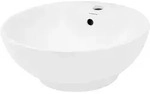 ECD-Germany Waschbecken, Wei&szlig;, Keramik, 45.5x18.5x45.5 cm, Badezimmer,...