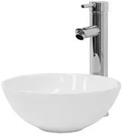 Ml-Design Waschbecken, Wei&szlig;, Keramik, 28x11.6x28 cm, Badezimmer, Waschbecken &