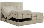 MKS Boxbett, Beige, Holz, 2-Sitzer, H4, 7-Zonen, Rechteckig, 180x200 cm,