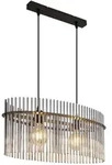 Globo Lighting H&auml;ngeleuchte, Grau, Glas, 23x140x60 cm, Lampen & Leuchten,