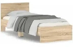 vidaXL Bettgestell, Braun, Holzwerkstoff, 90x200 cm, Schlafzimmer, Betten