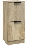 vidaXL Sideboard, Sonoma Eiche, Holz, Strukturbuche, 1 F&auml;cher, Rechteckig, 30x70x30