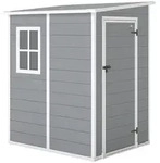 Outsunny Ger&auml;tehaus, Grau, Metall, 149x192x122 cm, Aufbewahrung &...