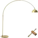 tectake Bogenleuchte, Gold, Gold, Metall, Rund, 34.5x206x175 cm, CE, Lampen &