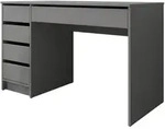 Mirjan24 Schreibtisch, Anthrazit, Holzwerkstoff, 5 Schubladen, Rechteckig, 120x76x55