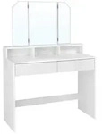 Boxxx Schminktisch, Wei&szlig;, Glas, Holzwerkstoff, 2 Schublade(n) Schubladen,