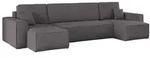 Kaiser M&ouml;bel Ecksofa, Dunkelgrau, Textil, 5-Sitzer, U-Form, 312x142 cm, Wohnzimmer,