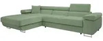 Mirjan24 Ecksofa, Hellgr&uuml;n, Textil, 5-Sitzer, links montierbar,...