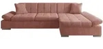 Mirjan24 Ecksofa, Dunkelrosa, Textil, rechts montierbar, L-Form, 278x161 cm,