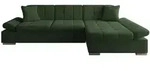 Mirjan24 Ecksofa, Dunkelgr&uuml;n, Textil, rechts montierbar, L-Form, 278x161 cm,