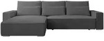 Ecksofa, Dunkelgrau, Textil, 3-Sitzer, 289x184 cm, Wohnzimmer, Sofas & Couches,