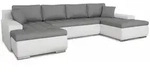 Sofnet Wohnlandschaft, Wei&szlig;, Textil, 7-Sitzer, U-Form,Rechteckig, 350x85x185 cm,