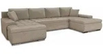 Sofnet Wohnlandschaft, Beige, Textil, 7-Sitzer, U-Form,Rechteckig, 350x85x185 cm,