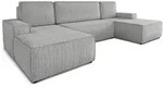 Sofnet Wohnlandschaft, Grau, Textil, 7-Sitzer, U-Form,Rechteckig, 313x85x144 cm,