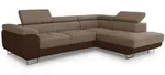 Sofnet Ecksofa, Braun, Textil, 5-Sitzer, Ottomane rechts, L-Form,Rechteckig, 273x203