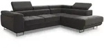Sofnet Ecksofa, Grau, Textil, 5-Sitzer, Ottomane rechts, L-Form,Rechteckig, 273x203