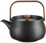 ASA Teekanne Japandi, Schwarz, Keramik, 600 ml, 17.4x15.6x14.2 cm, Kaffee & Tee,