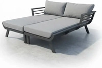 Gardenson DOPPELLIEGE Grau, Dunkelgrau 170x62x175 cm