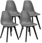 [en.casa] Esszimmerstuhl-Set, Grau, Textil, 54x83x48 cm, Esszimmer, St&uuml;hle,