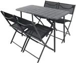 Ambia Garden Gartenset, Schwarz, Metall, Kunststoff, Textil, 5-teilig,