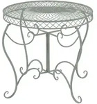 CLP Gartentisch, Gr&uuml;n, Metall, 90x69x90 cm, Gartenm&ouml;bel, Gartentische, Gartentische
