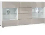 Vladon Sideboard, Sand, Holzwerkstoff, 138.5x75.5x35 cm, Wohnzimmer, Kommoden &