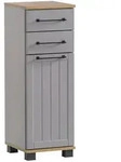 Stylife Unterschrank Jelda, Eiche, Platin, Kunststoff, 1 F&auml;cher, 1 Schublade(n)
