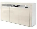 Vladon Sideboard, Creme, Holzwerkstoff, 155x92x40 cm, Wohnzimmer, Kommoden &