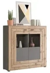 Mid.you Highboard, Glas, Holzwerkstoff, 4 F&auml;cher, 120x117x37 cm, FSC Mix, stehend,