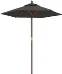 vidaXL Sonnenschirm, Anthrazit, Holz, Freiform, 196x196 cm, Sonnen- & Sichtschutz,