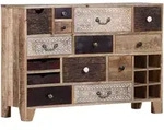 Landscape Sideboard, Mehrfarbig, Natur, Holz, Akazie, Mangoholz, massiv, 14