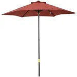 Outsunny Sonnenschirm, Weinrot, Kunststoff, 196x196 cm, Sonnen- & Sichtschutz,