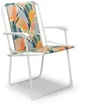 Gardenson Klappstuhl Veba, Mehrfarbig, Wei&szlig;, Metall, Textil, 56x78x53 cm, FSC Mix,